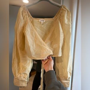 Yellow wrap top